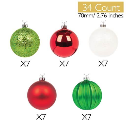 EvEvery Day is Christmas Ornaments 35ct 70mm Christmas Ornaments