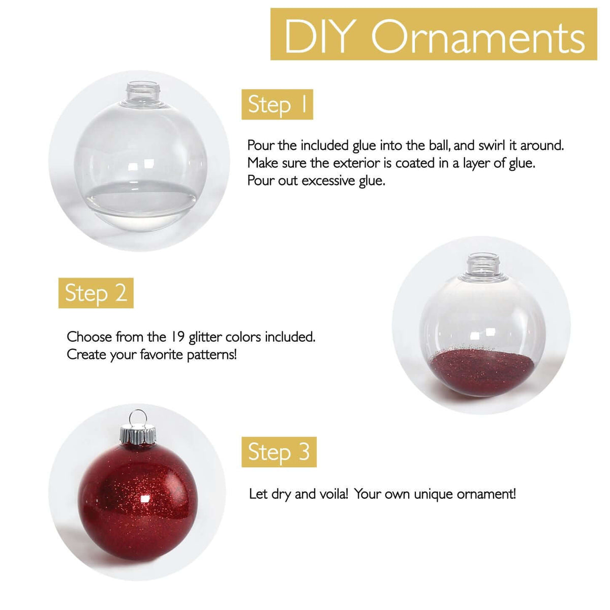 Christmas Ornaments - Tree Decorations DIY Clear Bulbs – Every Day